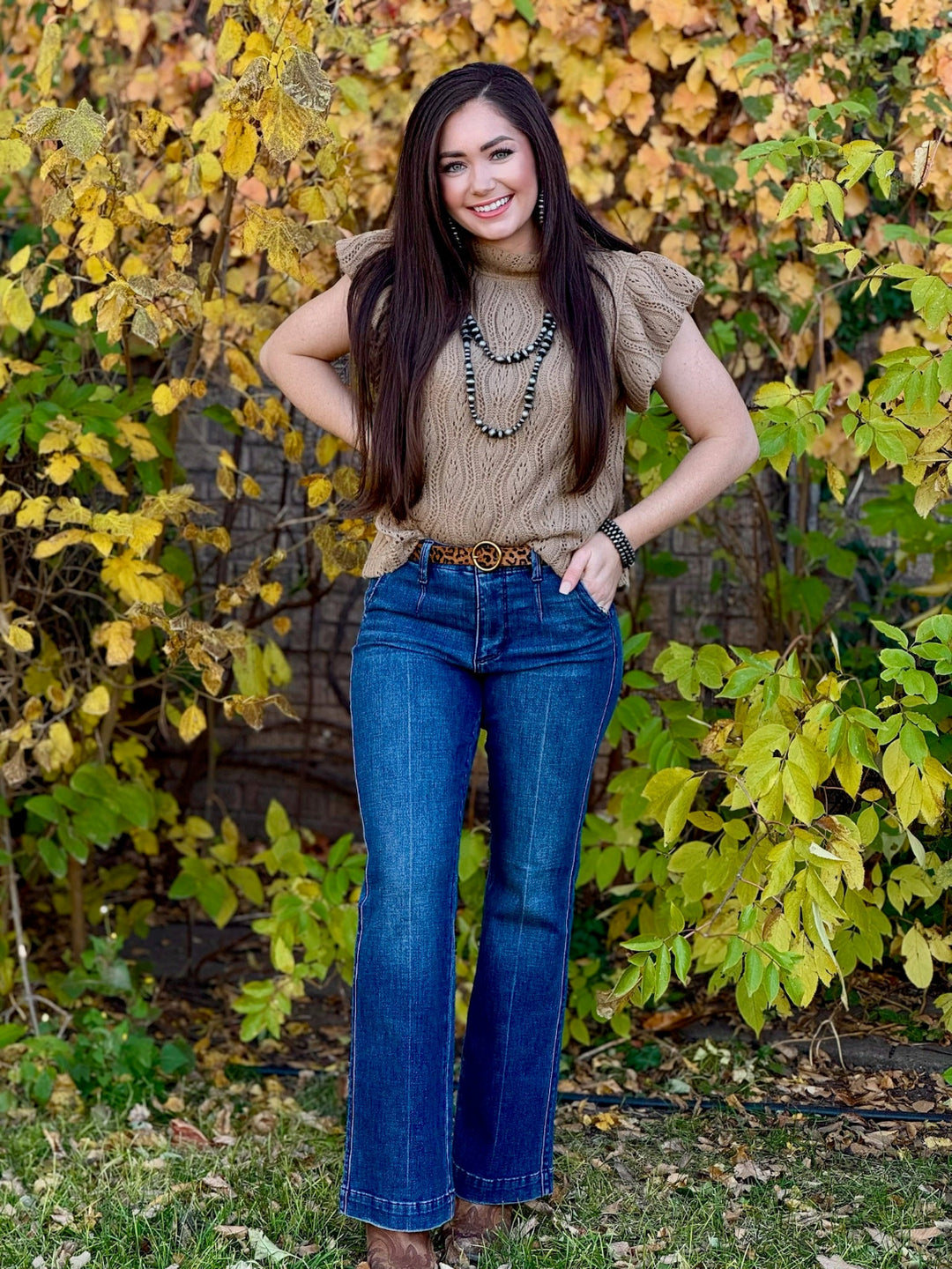 Kimberly Mid Rise Trouser Bootcut Jean by Judy Blue