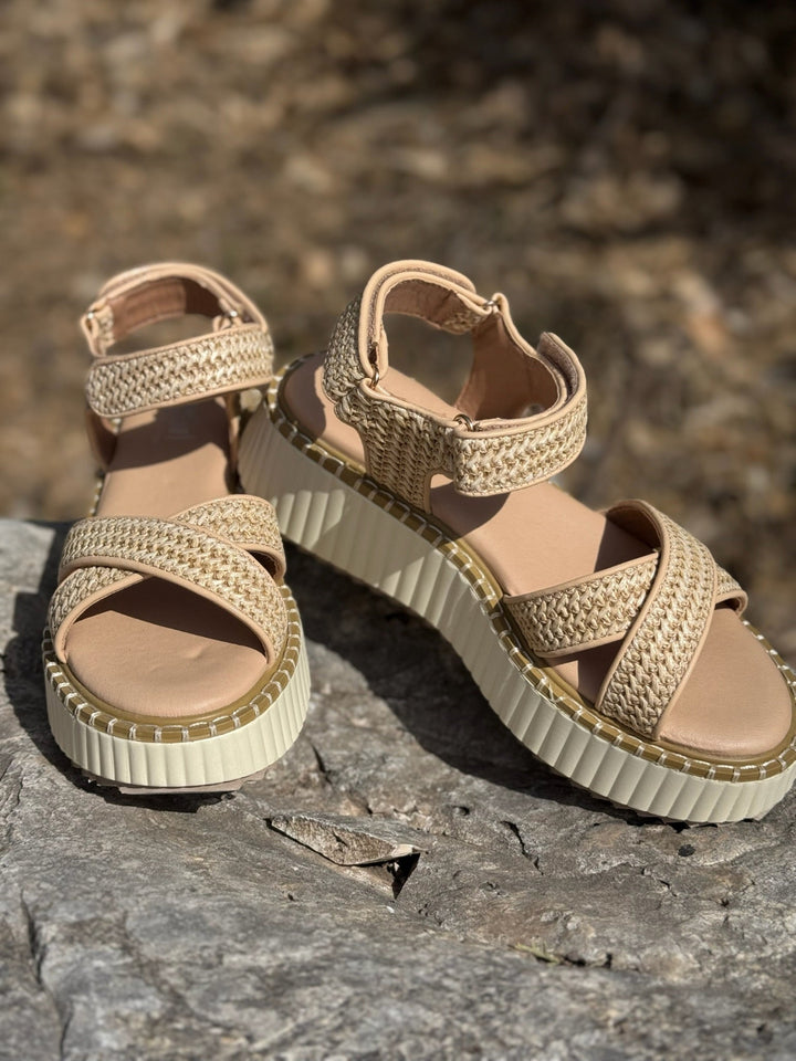 Total Catch Tan Sandals by Corkys