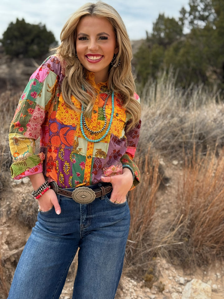 Patchwork Camp Shirt by Ivy Jane