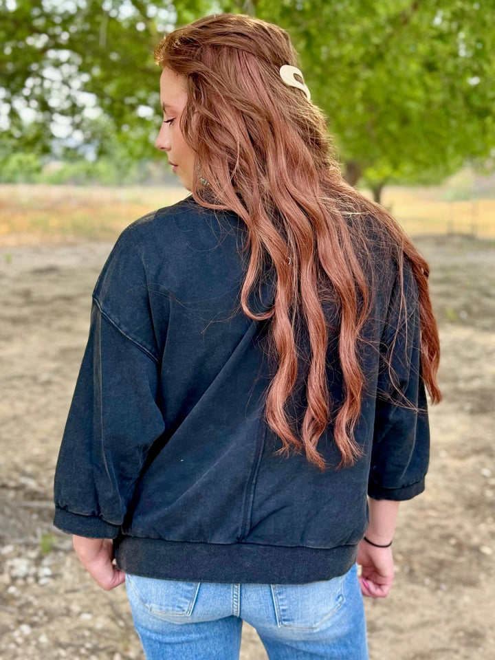 Midnight Leopard Star Sweatshirt