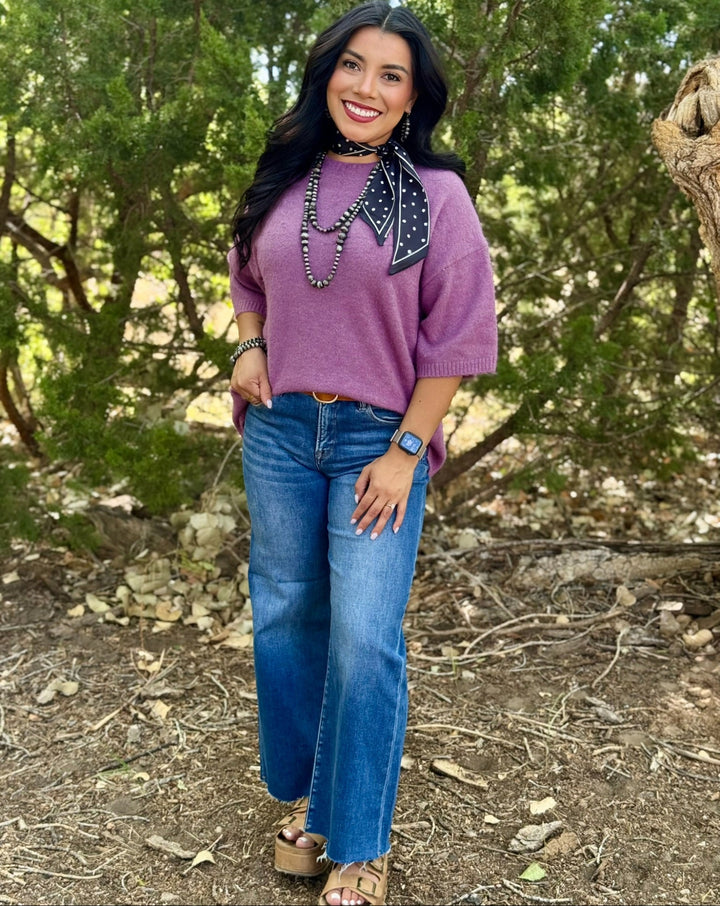 Purple Soft Plush Sweater