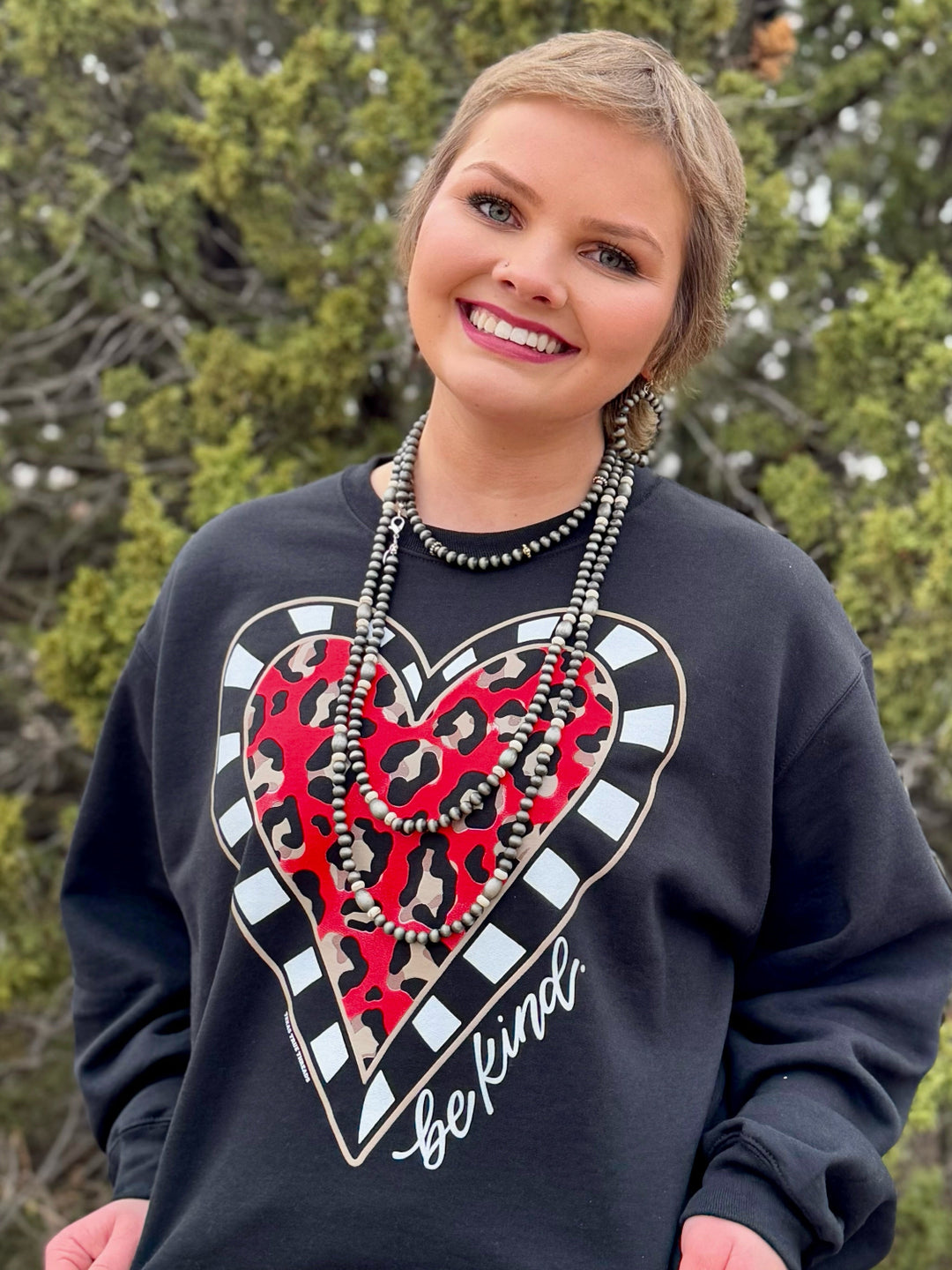 Be Kind Leopard Heart Graphic by Texas True Threads