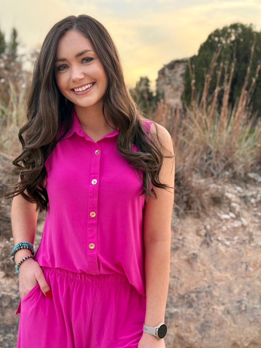 Hilda Magenta Pant Set