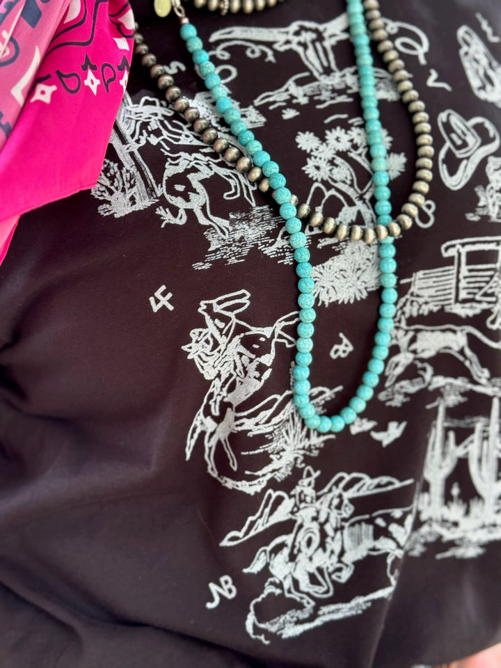 Western Toile Graphic Tee