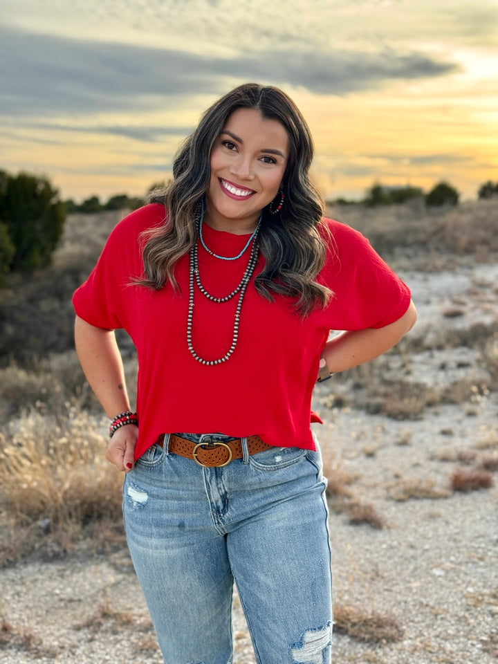 Hannah Red Blouse