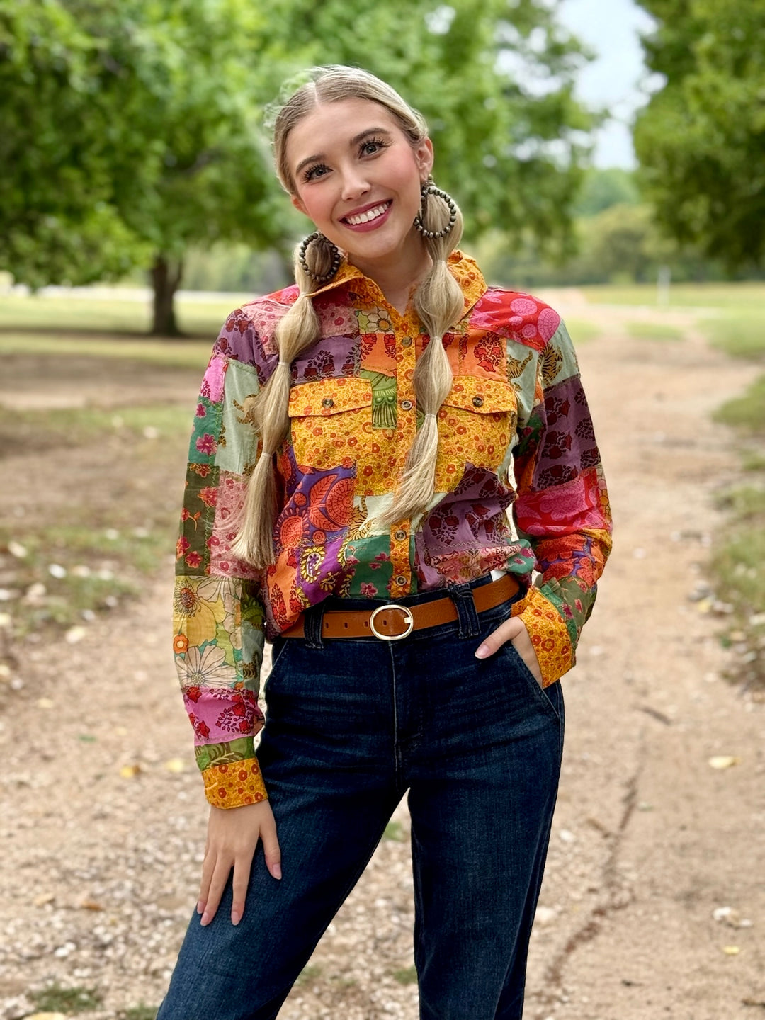 Patchwork Camp Shirt by Ivy Jane