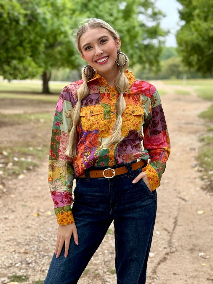 Patchwork Camp Shirt by Ivy Jane