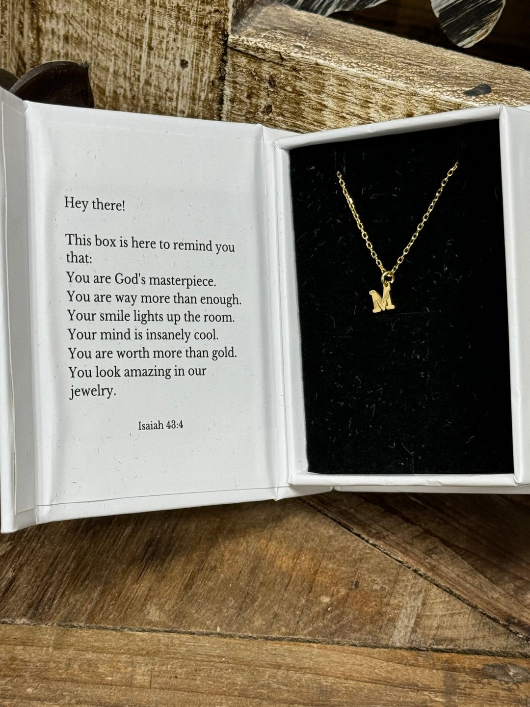 Waterproof Dainty Initial Necklace