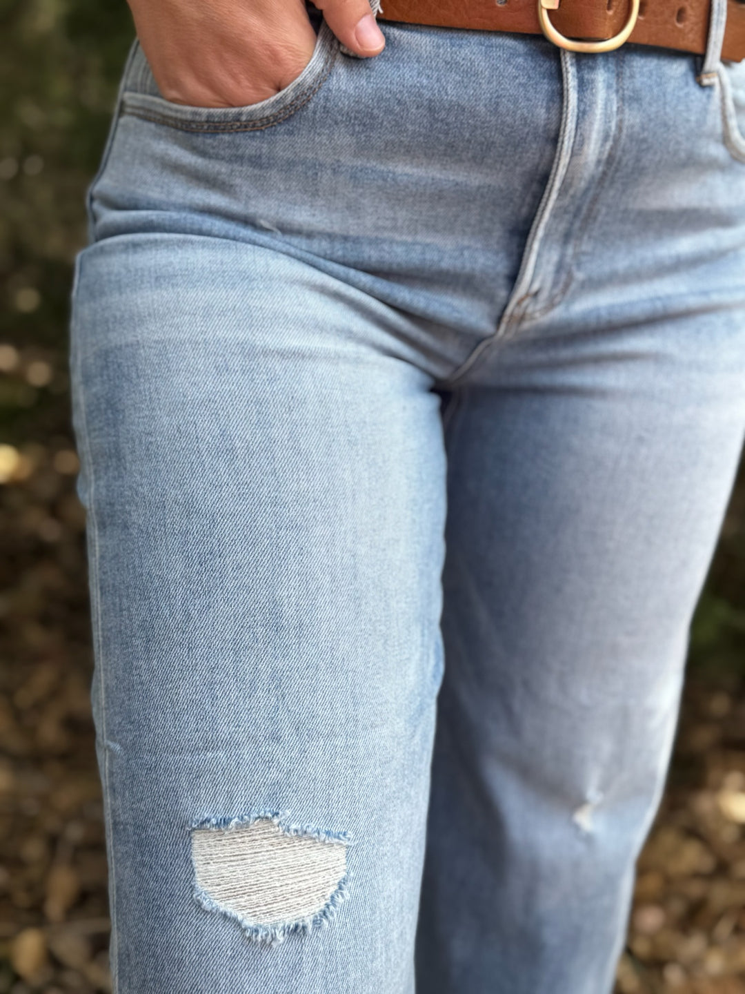 Justine Wide Leg Crop Jean by Risen