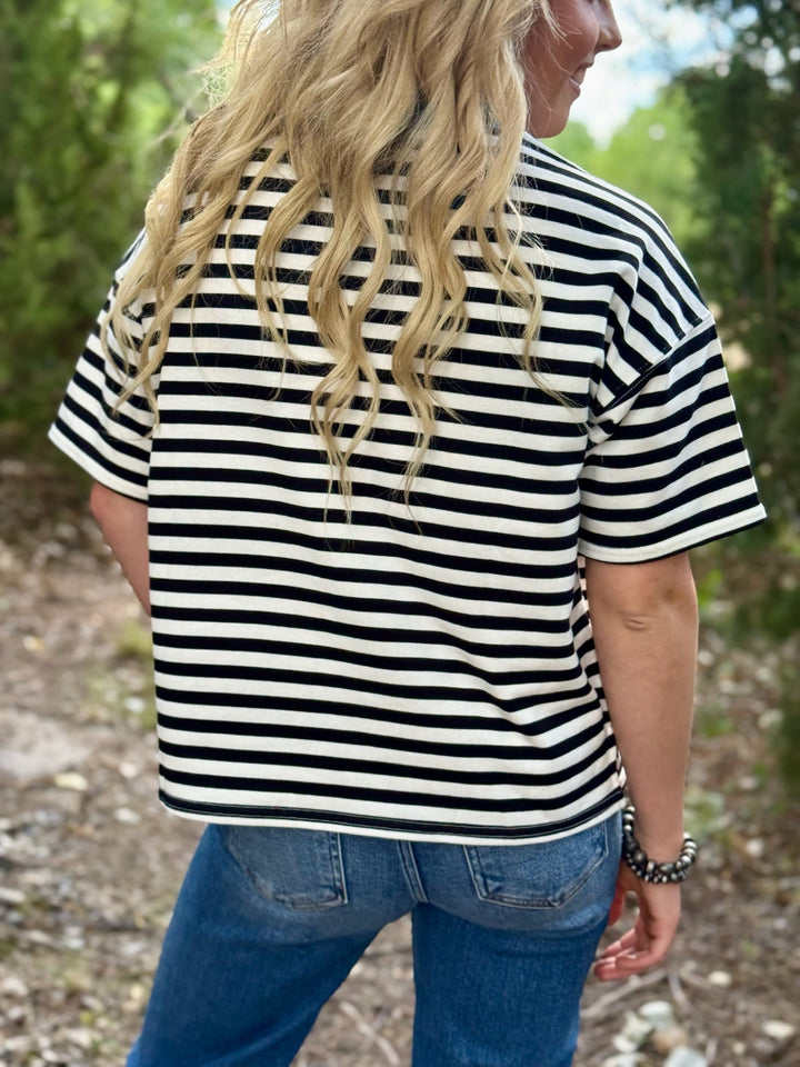 Back on Campus Striped Top