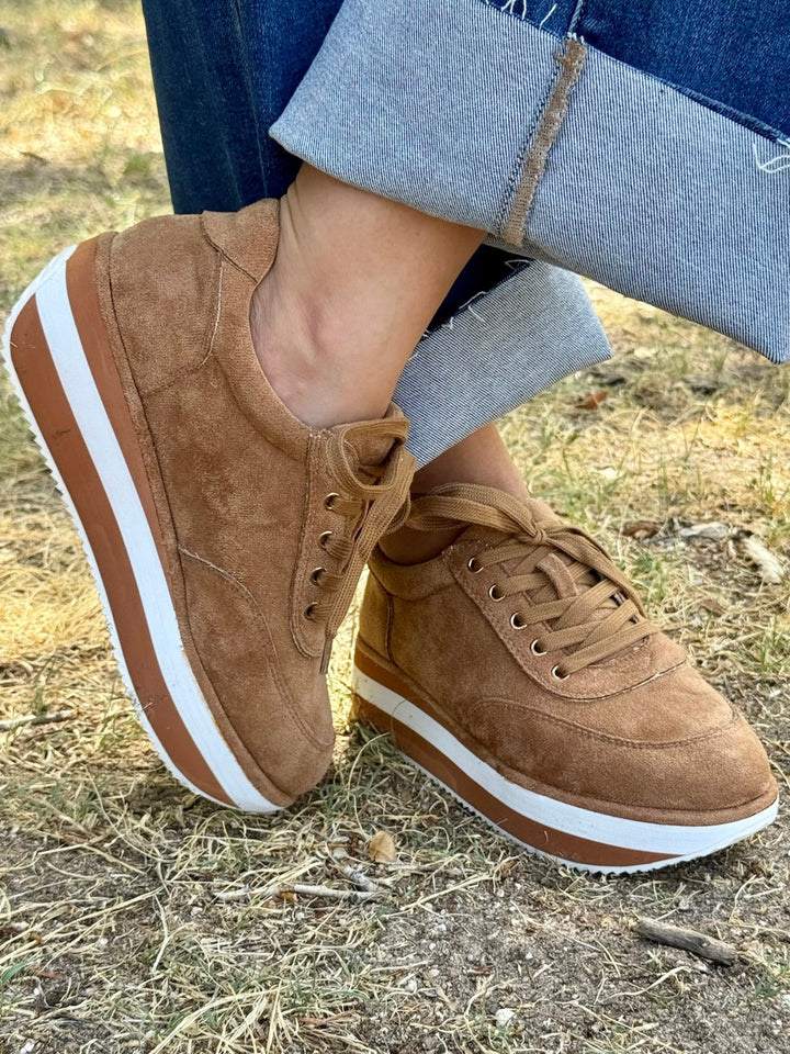 Jay Walking Tobacco Faux Suede Sneaker
