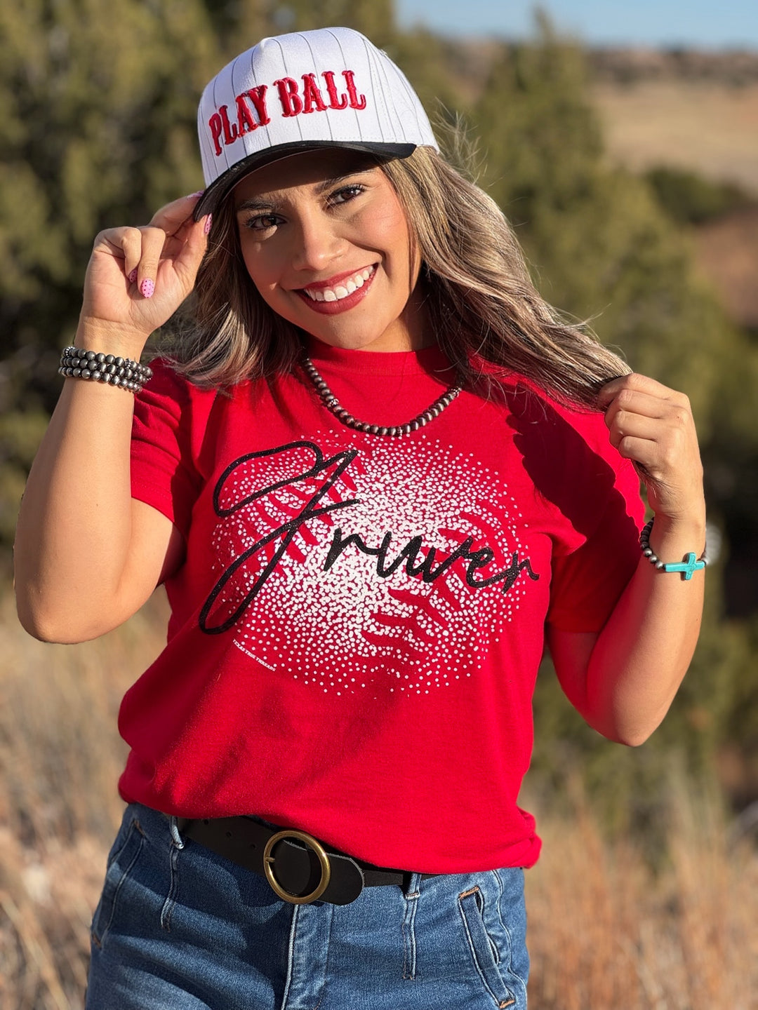 Play Ball Pinstripe Trucker Cap