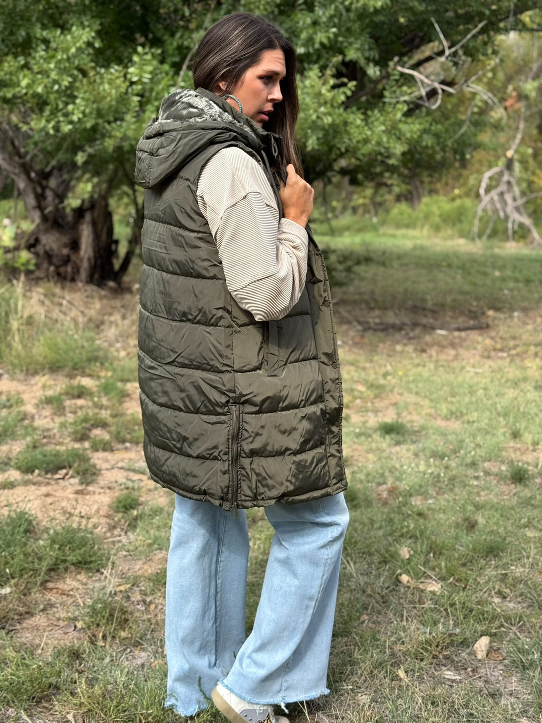 Alice Long Puffer Vest