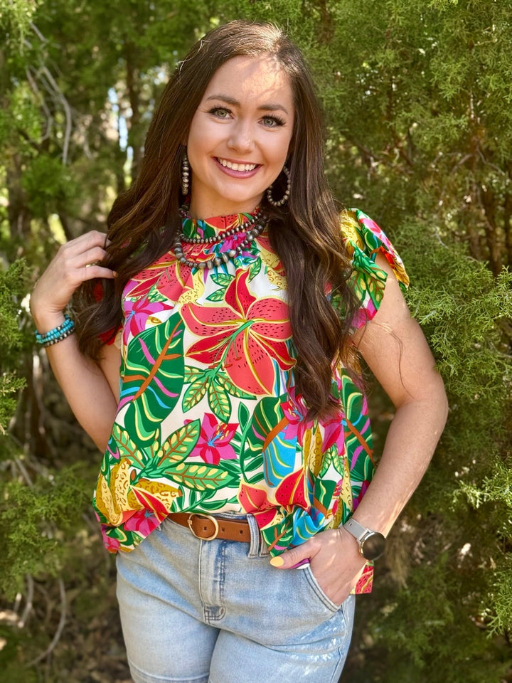 Touch of Paradise Sleeveless Top