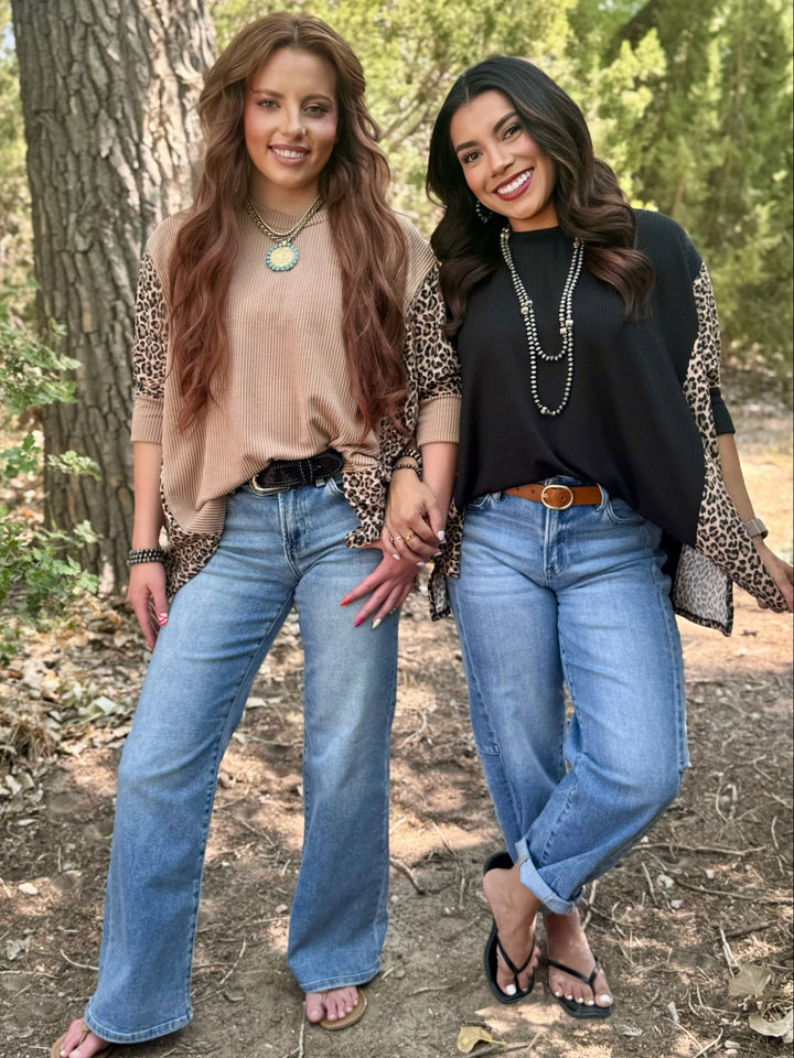 Spencer Drop Shoulder Leopard Top