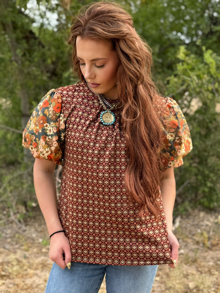 Autumn Knit Puff Sleeve Top by Ivy Jane