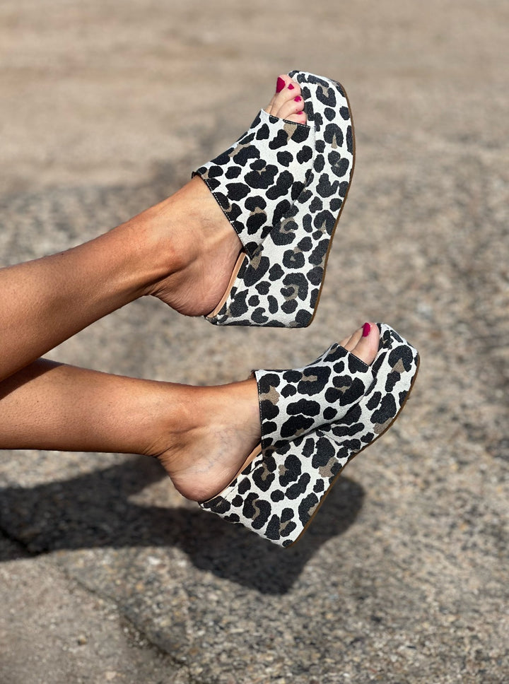 Ilaria Leopard Wedge Shoe by Shu Shop