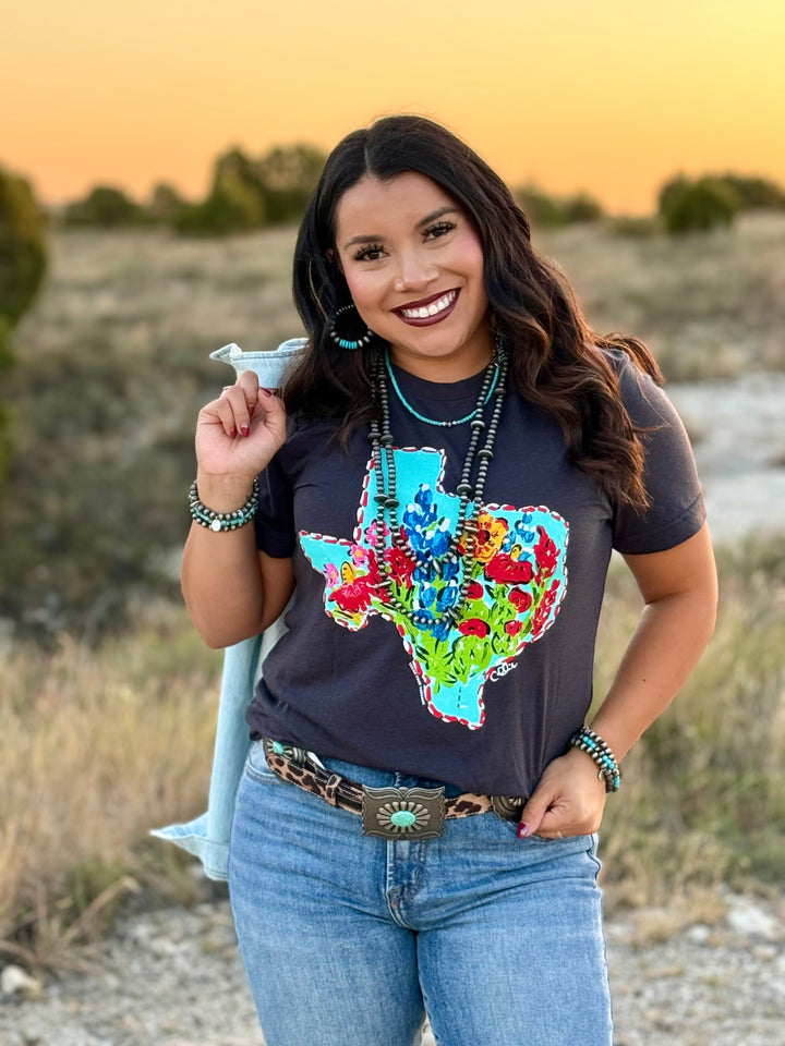 Callie's Bluebonnet Texas Graphic Tee by Texas True Threads