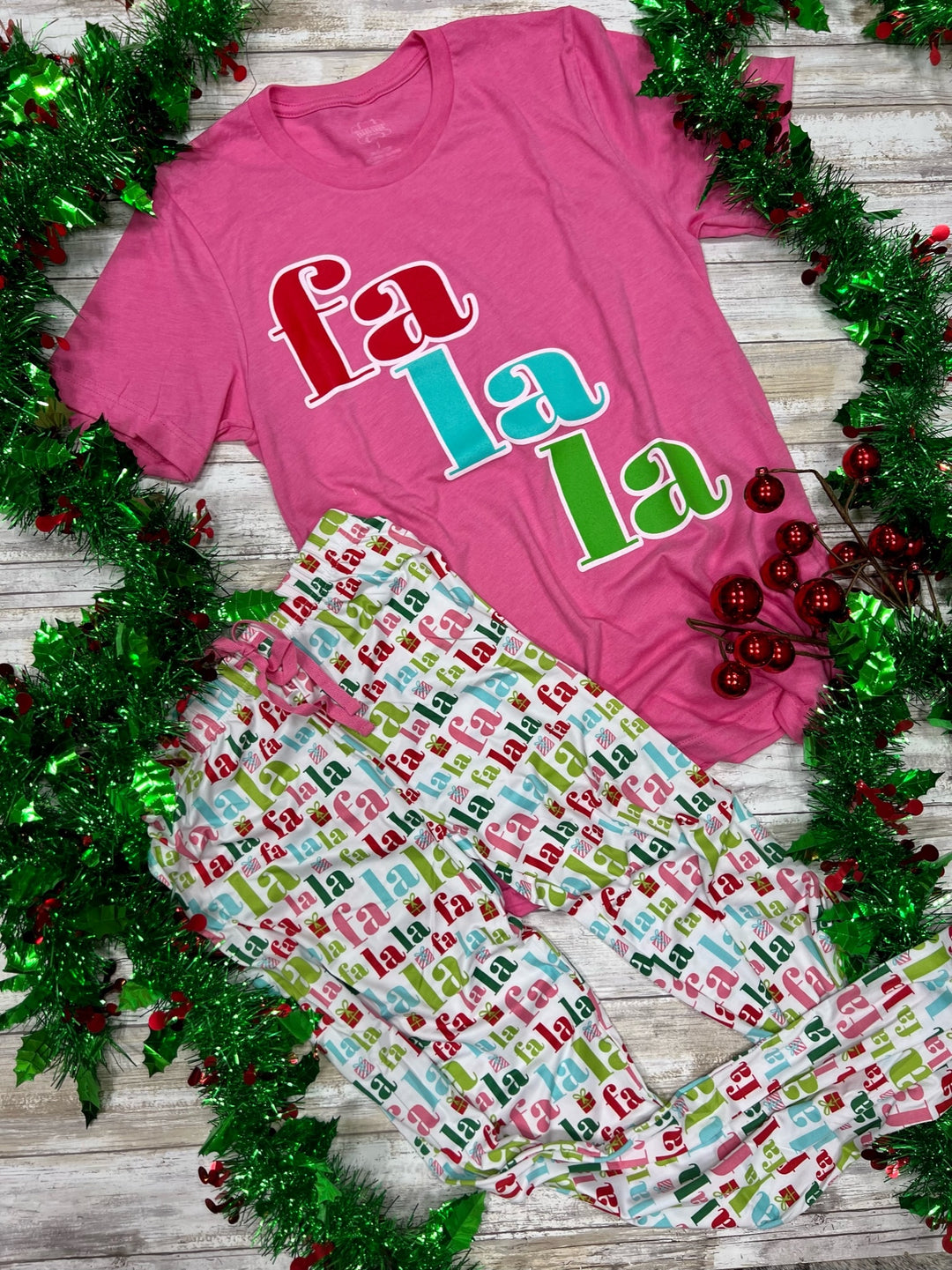 Fa La La Christmas PJ Set