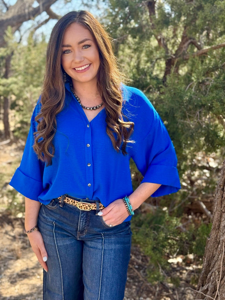 Sienna Royal Blue Top