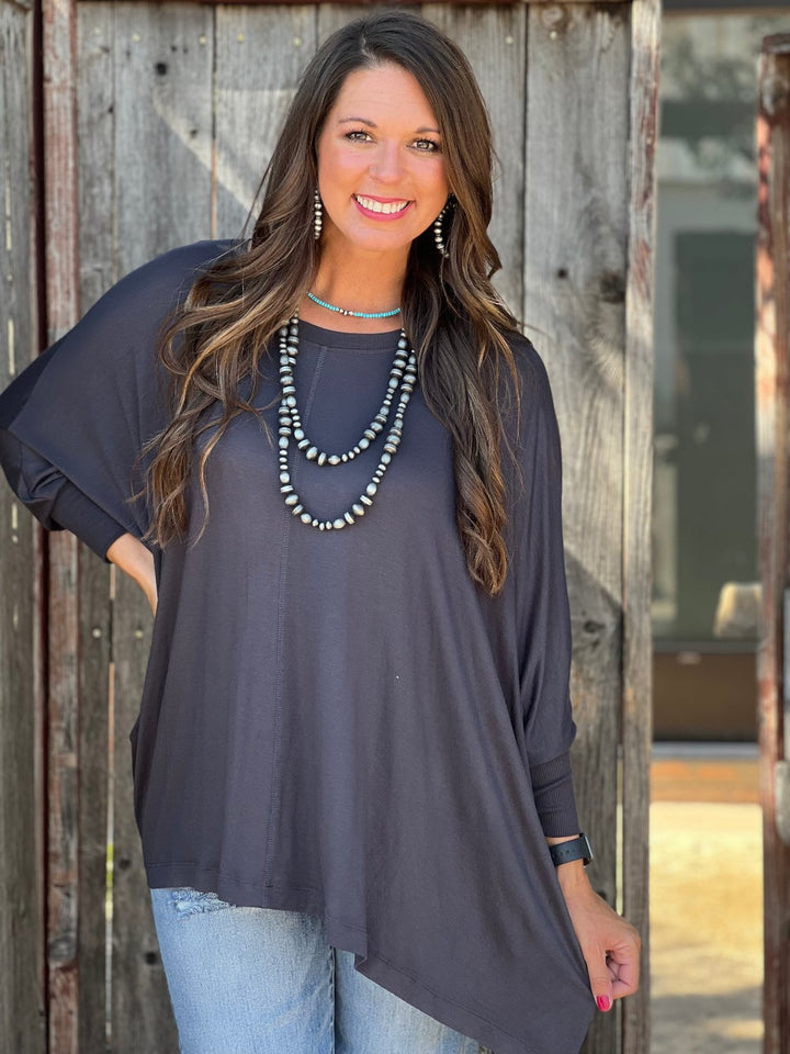 Marilyn Charcoal Tunic