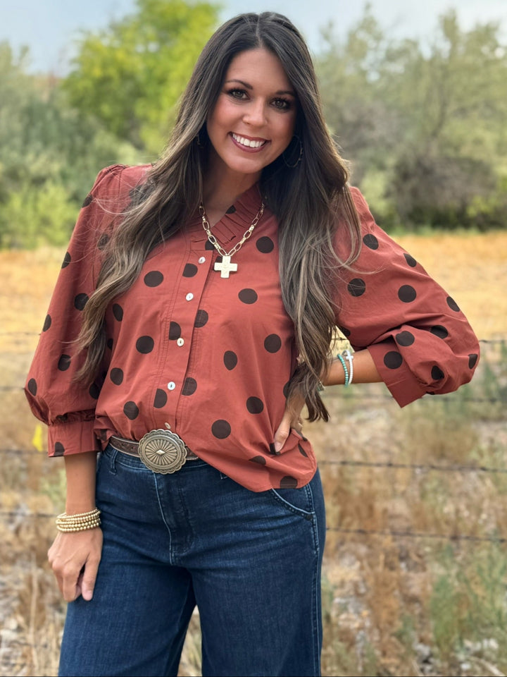 Fall in Love with Dots Top