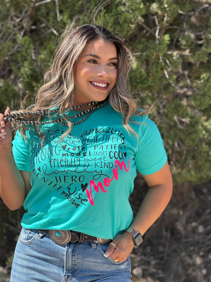 Heart of a Mom Graphic Tee by Texas True Threads