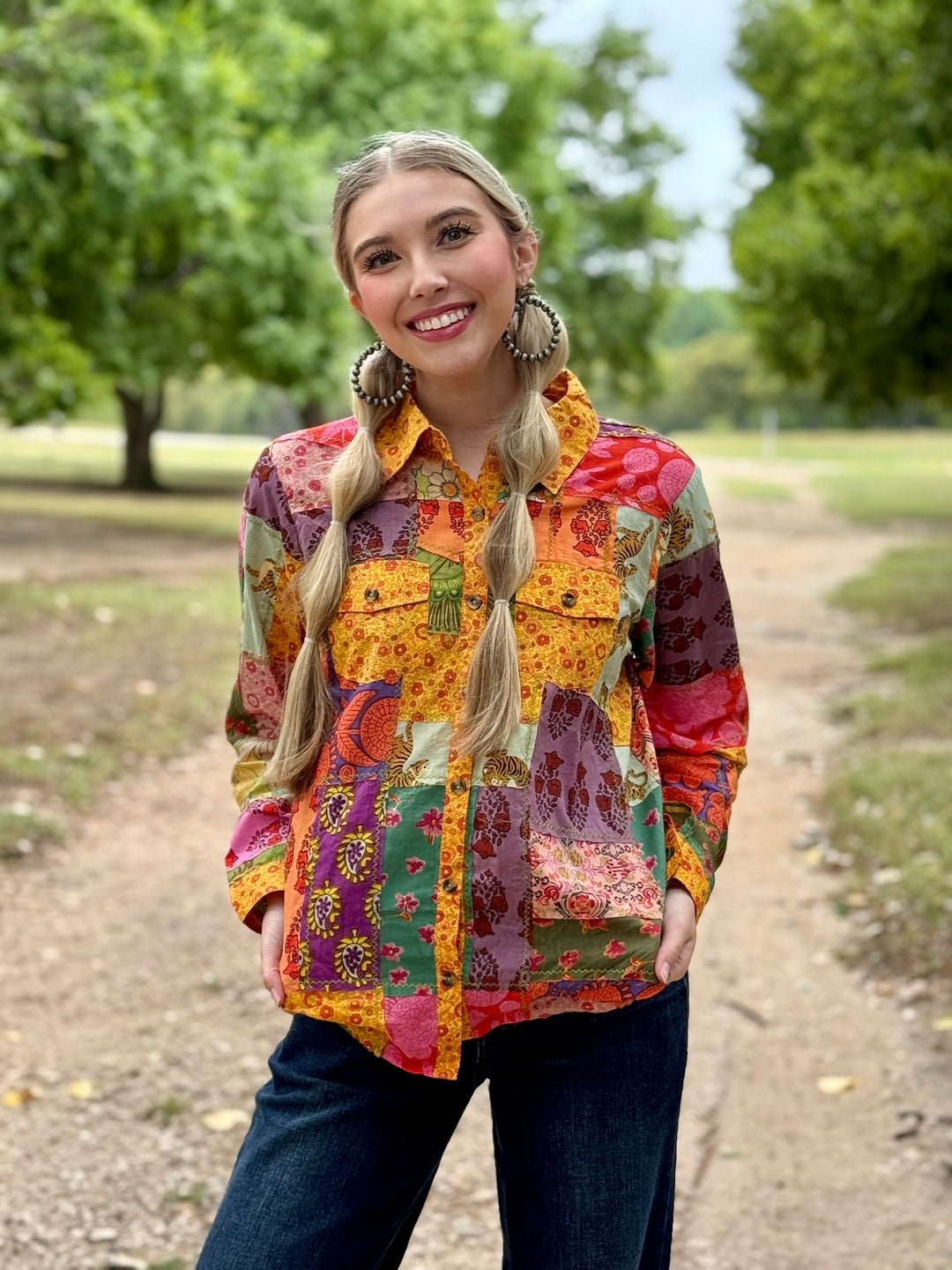 Patchwork Camp Shirt by Ivy Jane