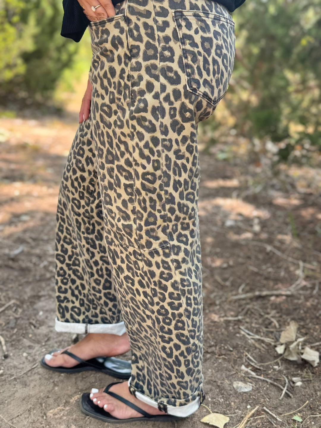 Maris Leopard Barrel Jean