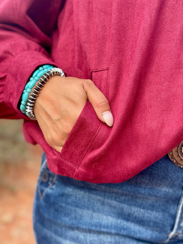 Suede Dream Button Up Jacket
