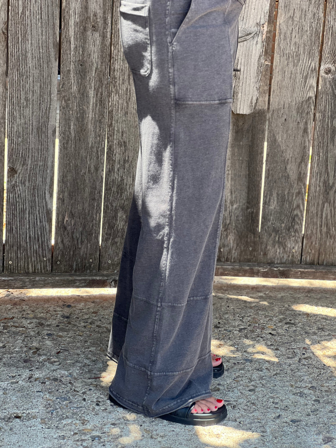 Fawna Black Cargo Wide Leg Pants