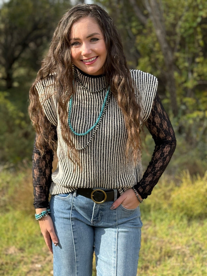 Penelope Black Lace Top