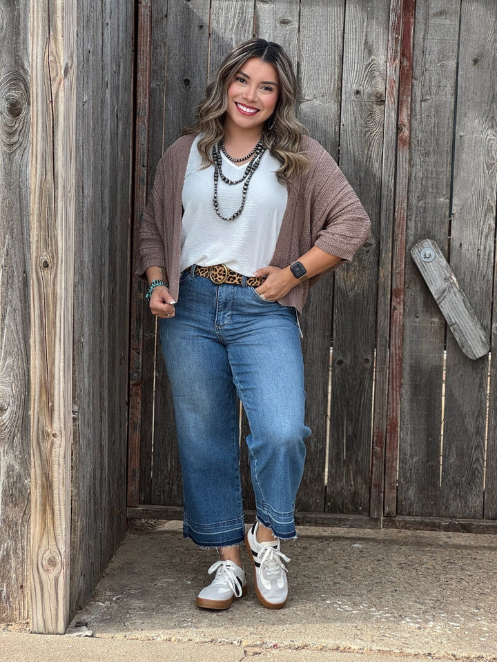 Pearl White V-Neck Top