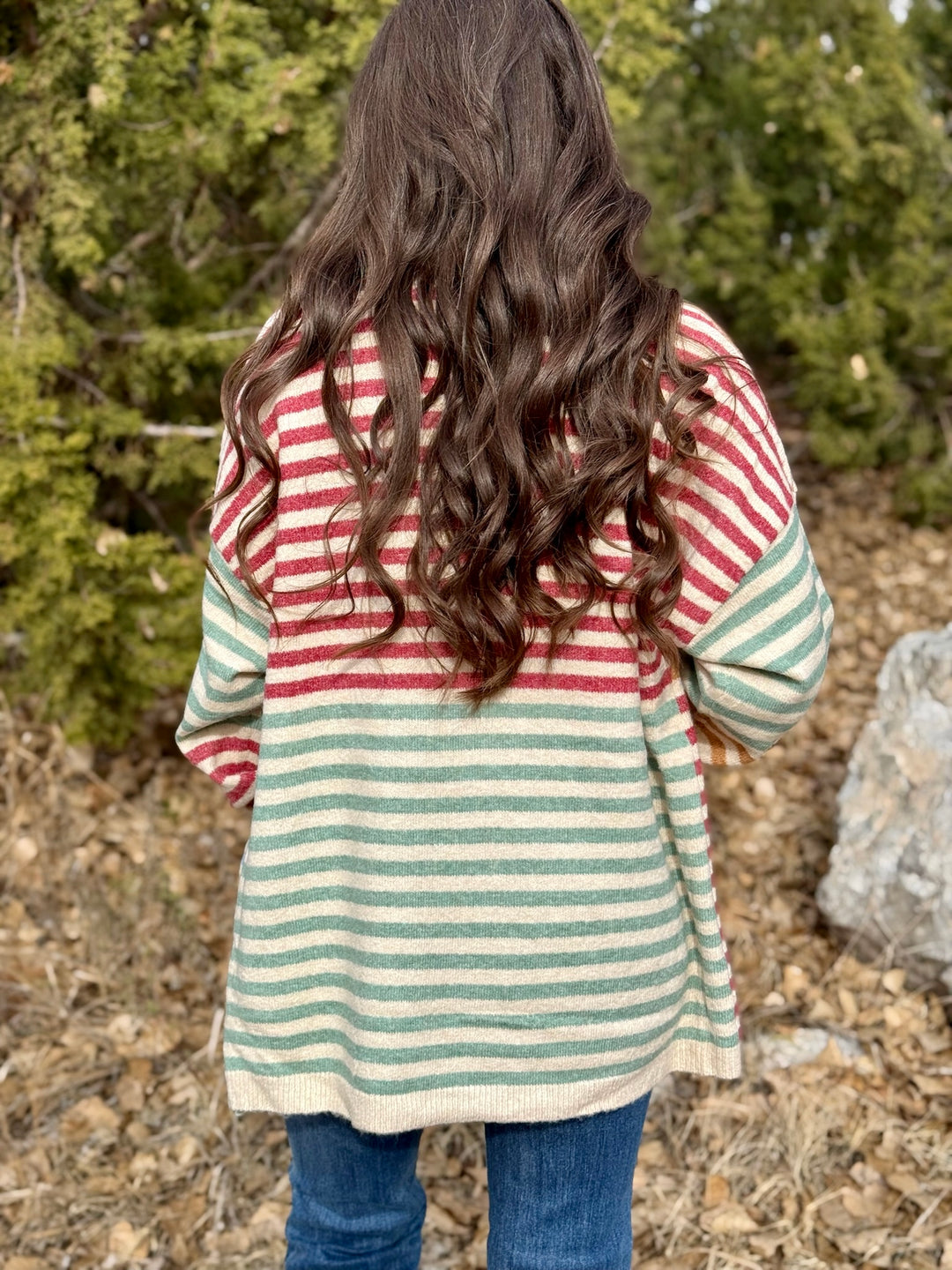 Maya Color Block Striped Cardigan