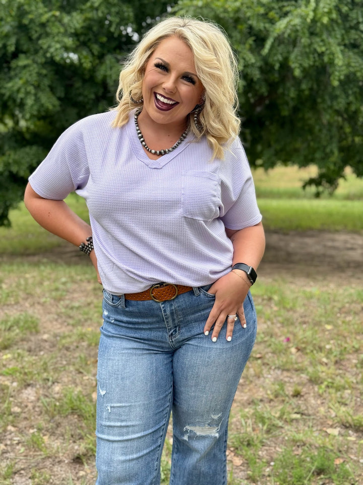 Perfectly Purple V-Neck Top