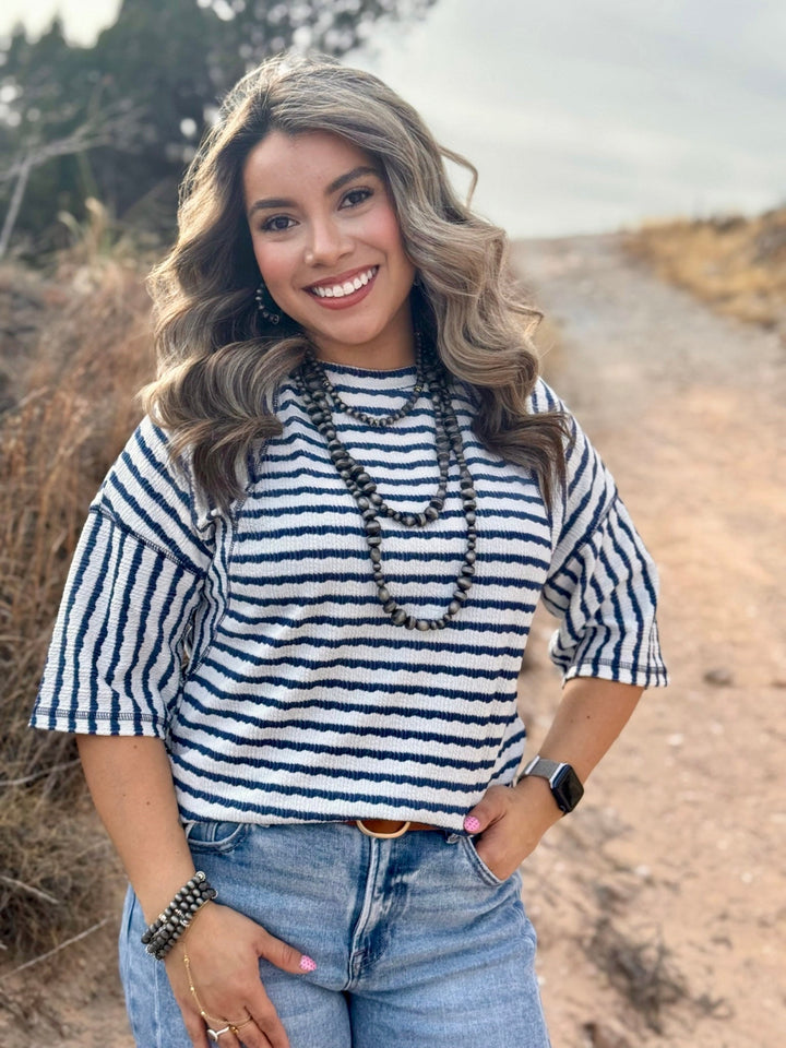 McKinley Blue Striped Top