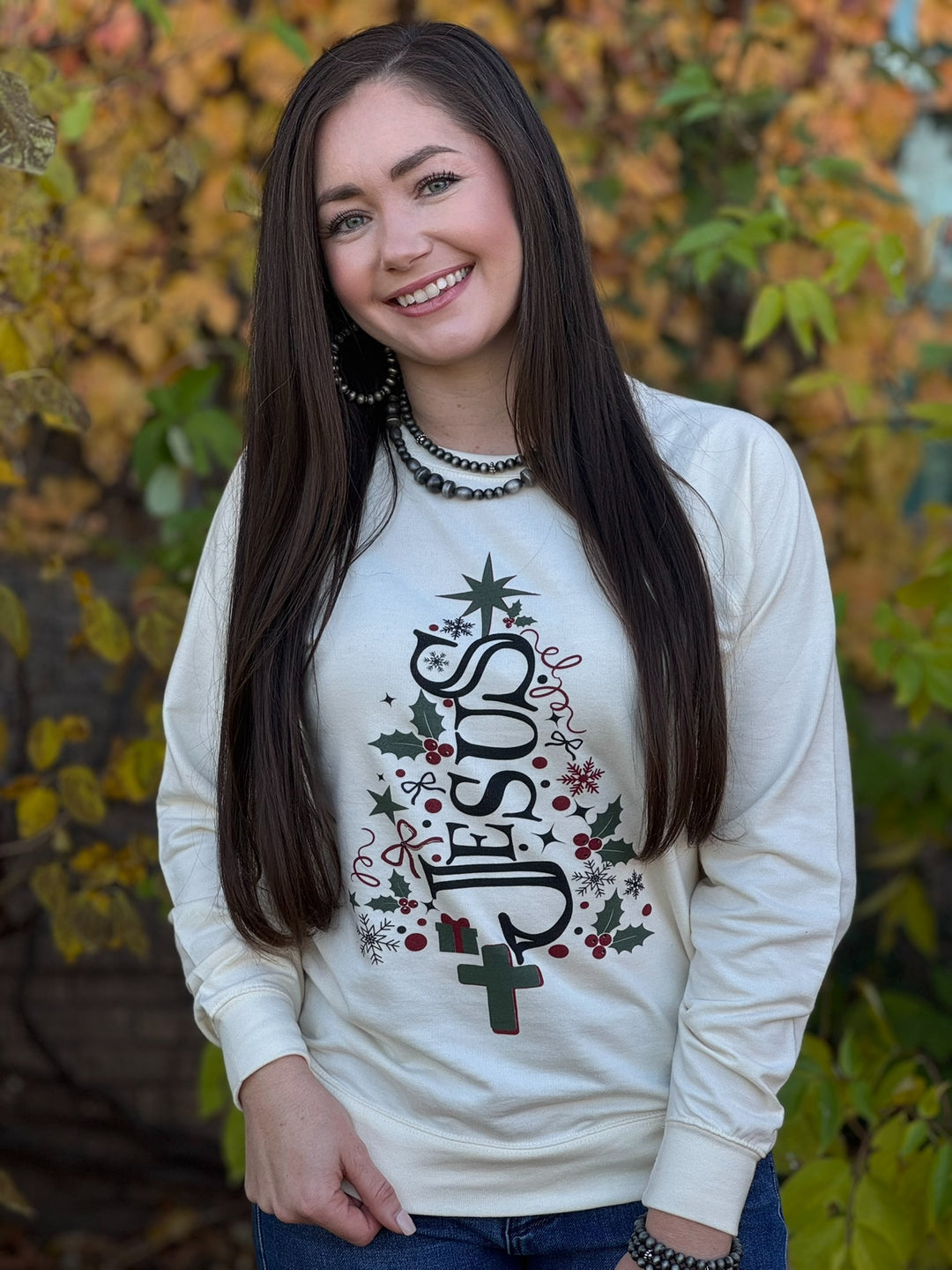 Jesus Christmas Tree Graphic Tee by Texas True Threads