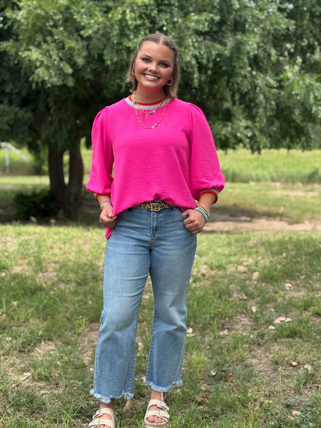 LouAnn Peasant Sleeve Top