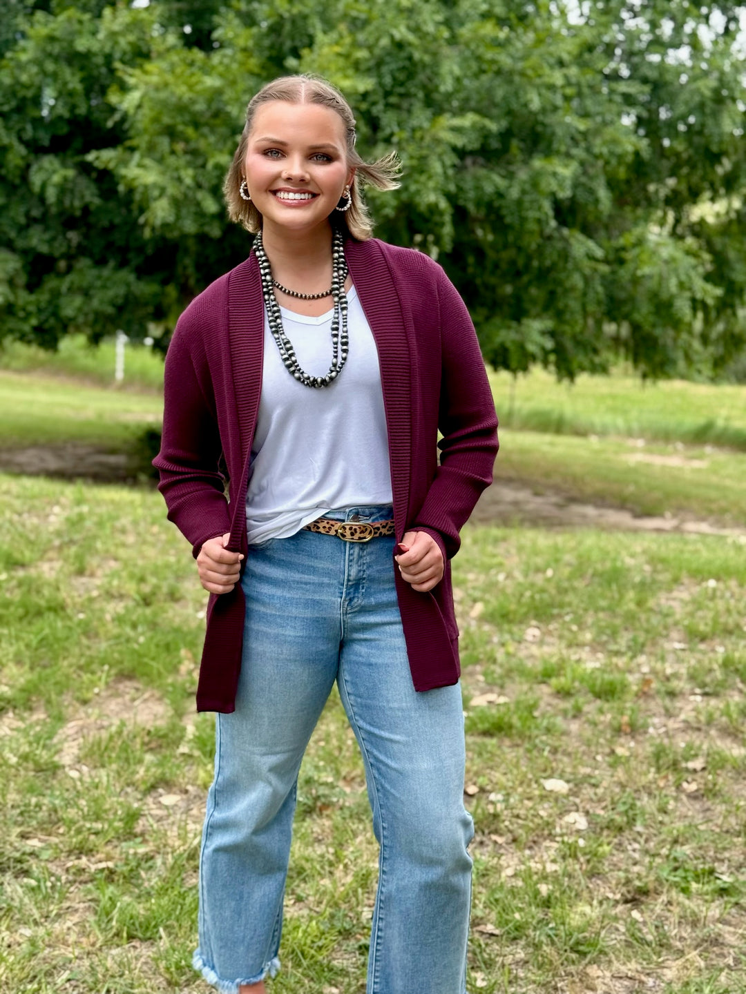 Zora Waffle Knit Cardigan