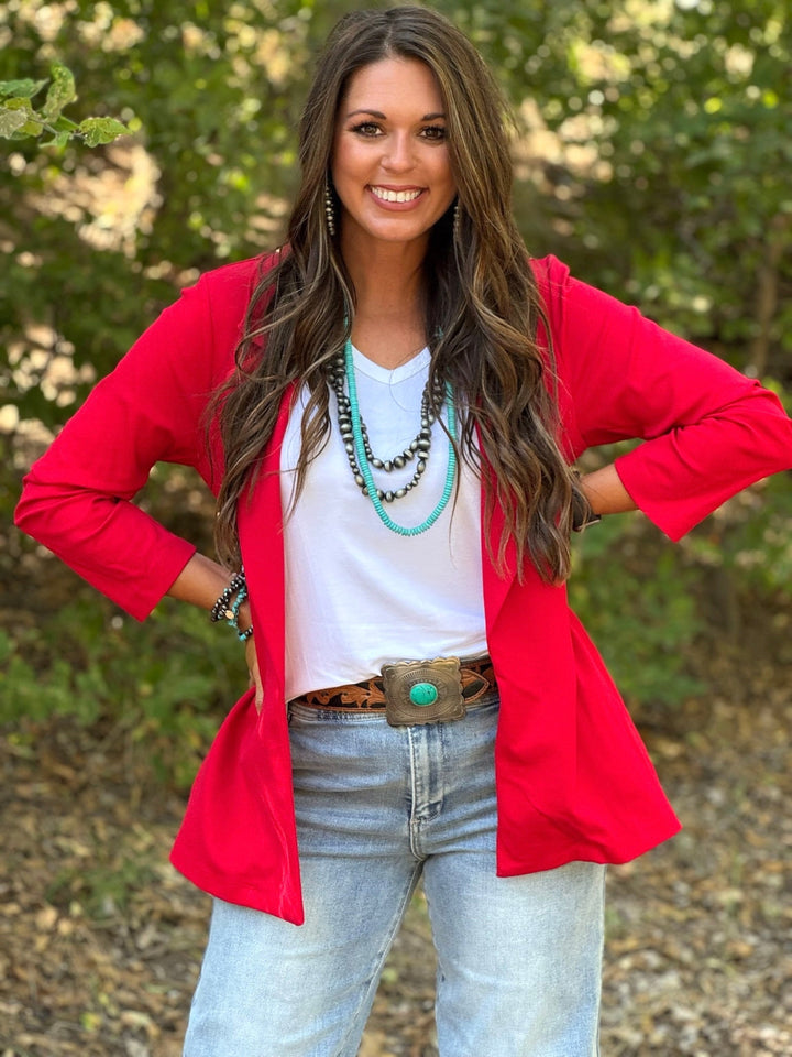 Debbie Red Blazer
