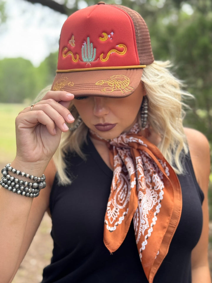 Western Embroidered Stitch Cap