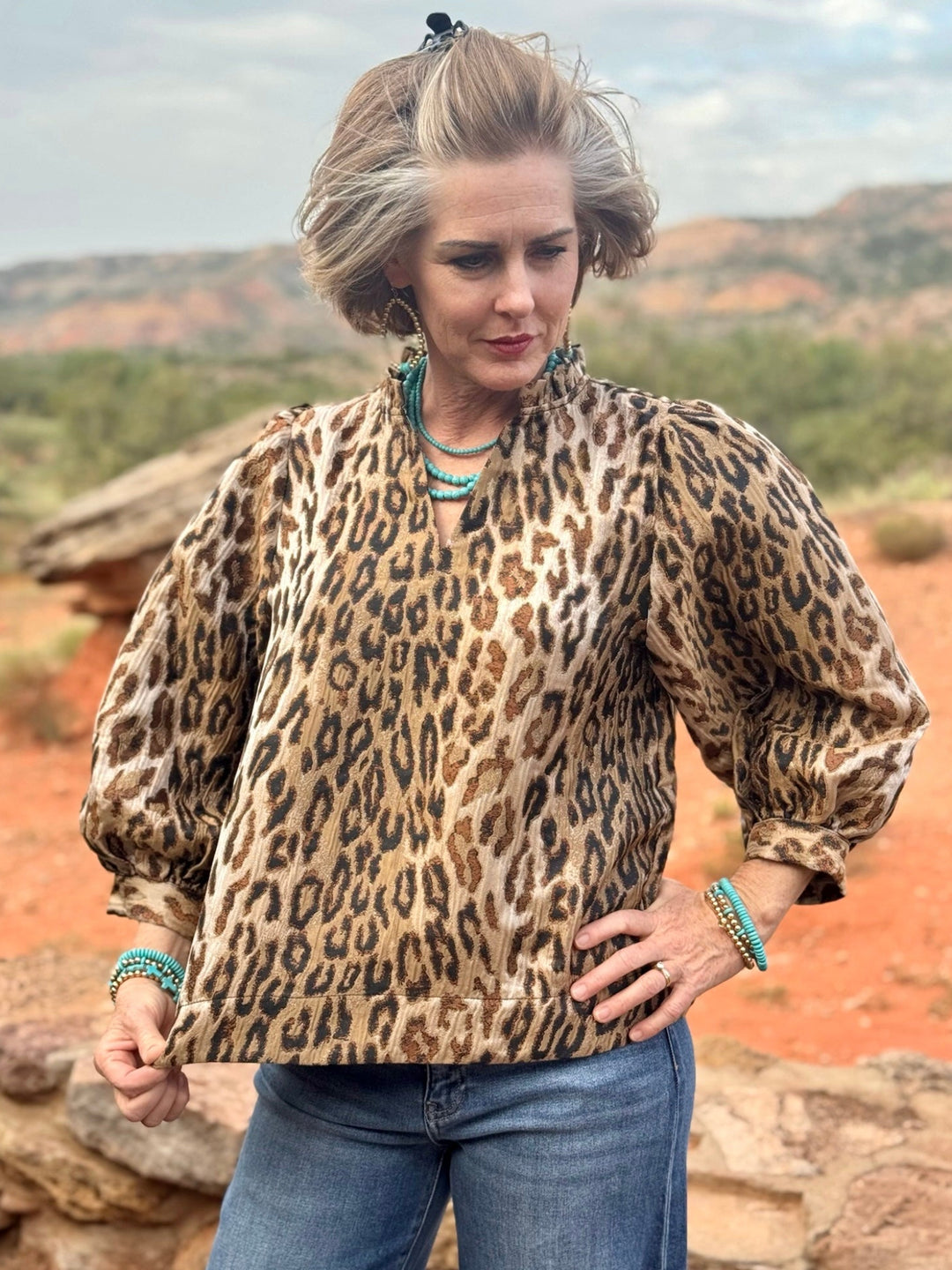Looking Like a Yes Leopard Top
