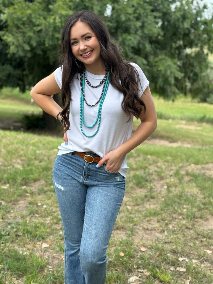 Miriam White Cap Sleeve Top