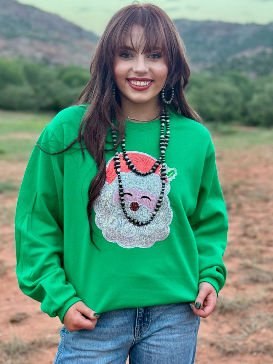 Glitter Santa Sweatshirt