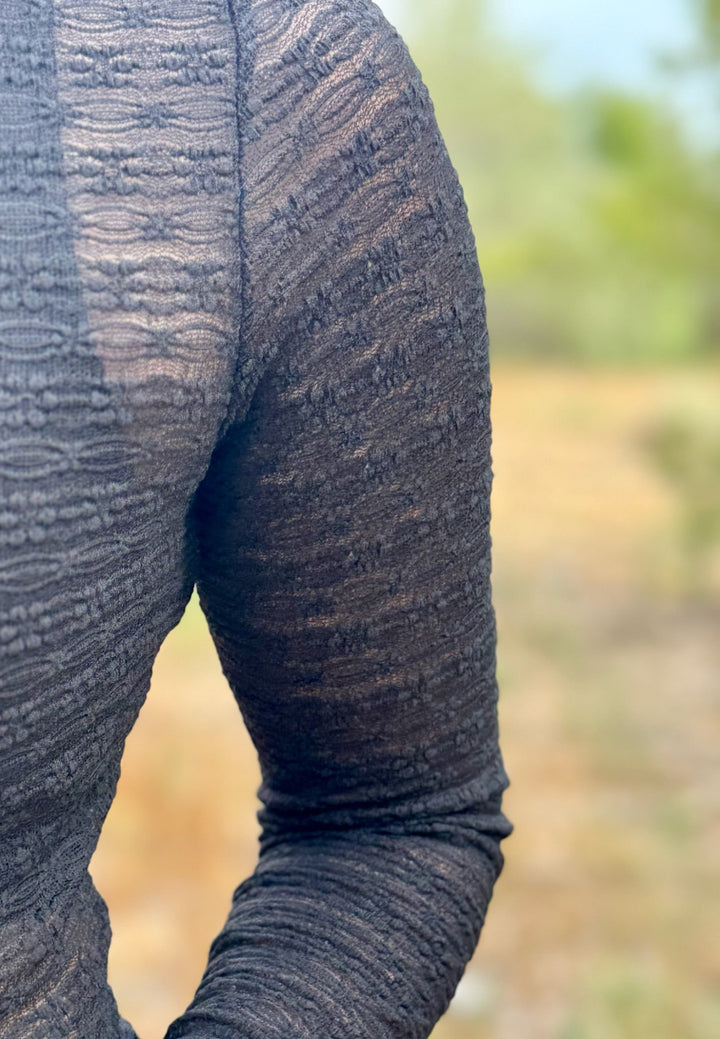Liz Black Lace Top