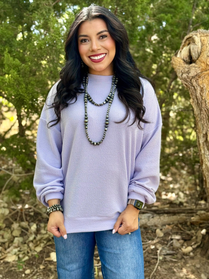 Adeline Lavender Textured Top
