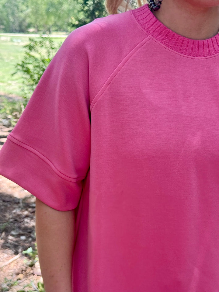 Logan Pink Scuba Top