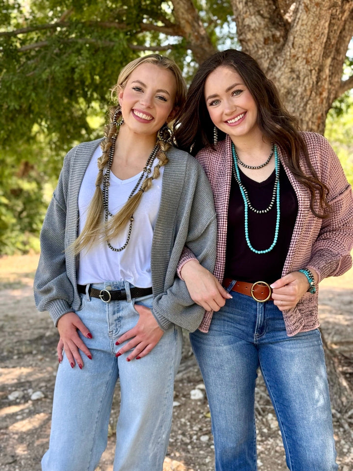 Channing Pink & Black Cardigan