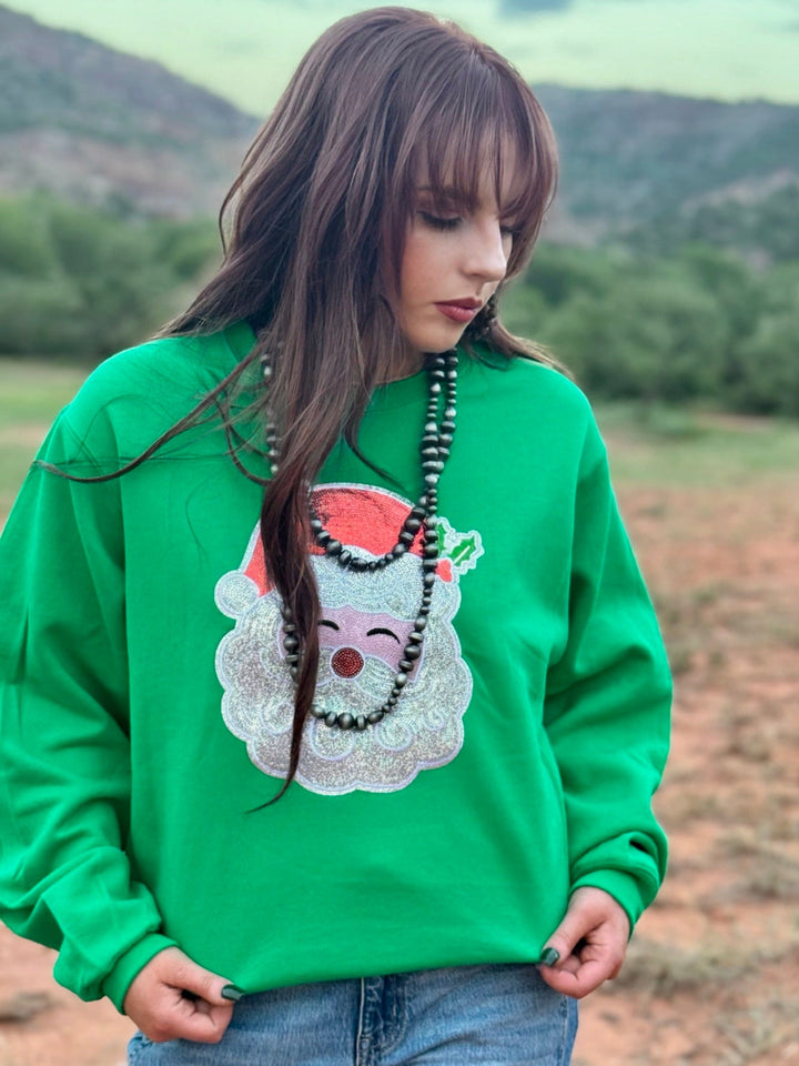 Glitter Santa Sweatshirt