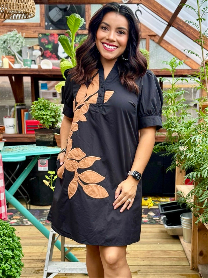 Julia Puff Sleeve Button Dress